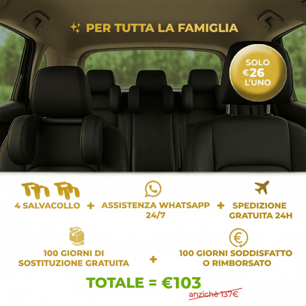 SalvaCollo Sogno PRO™ | Dormi Comodo in Auto, Senza Più Testa che Crolla!