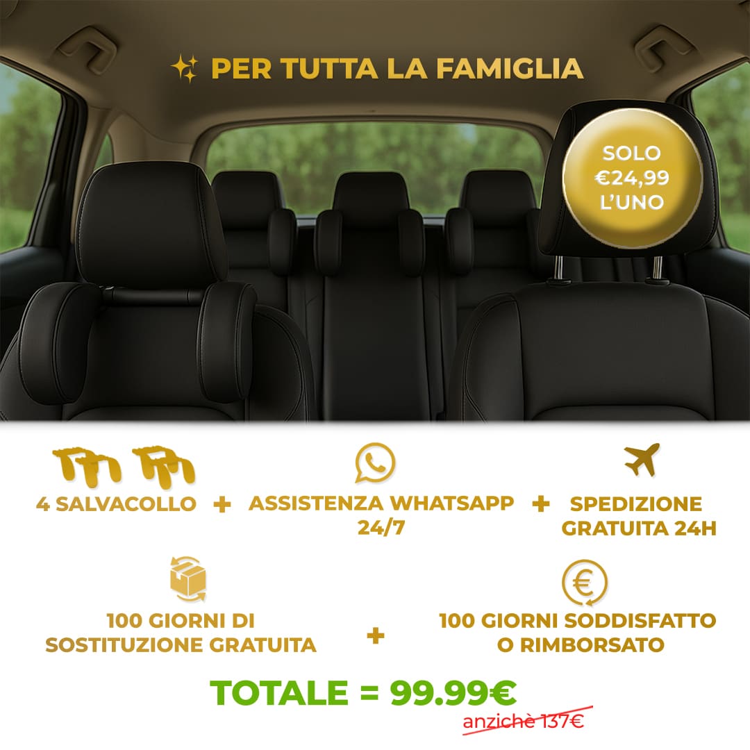 SalvaCollo Sogno PRO™ | Dormi Comodo in Auto, Senza Più Testa che Crolla!