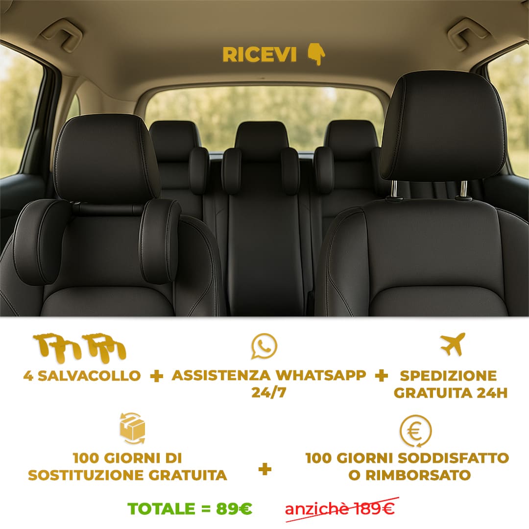 SalvaCollo Sogno Pro® | Dormi Comodo in Auto, Senza Più Testa che Crolla!