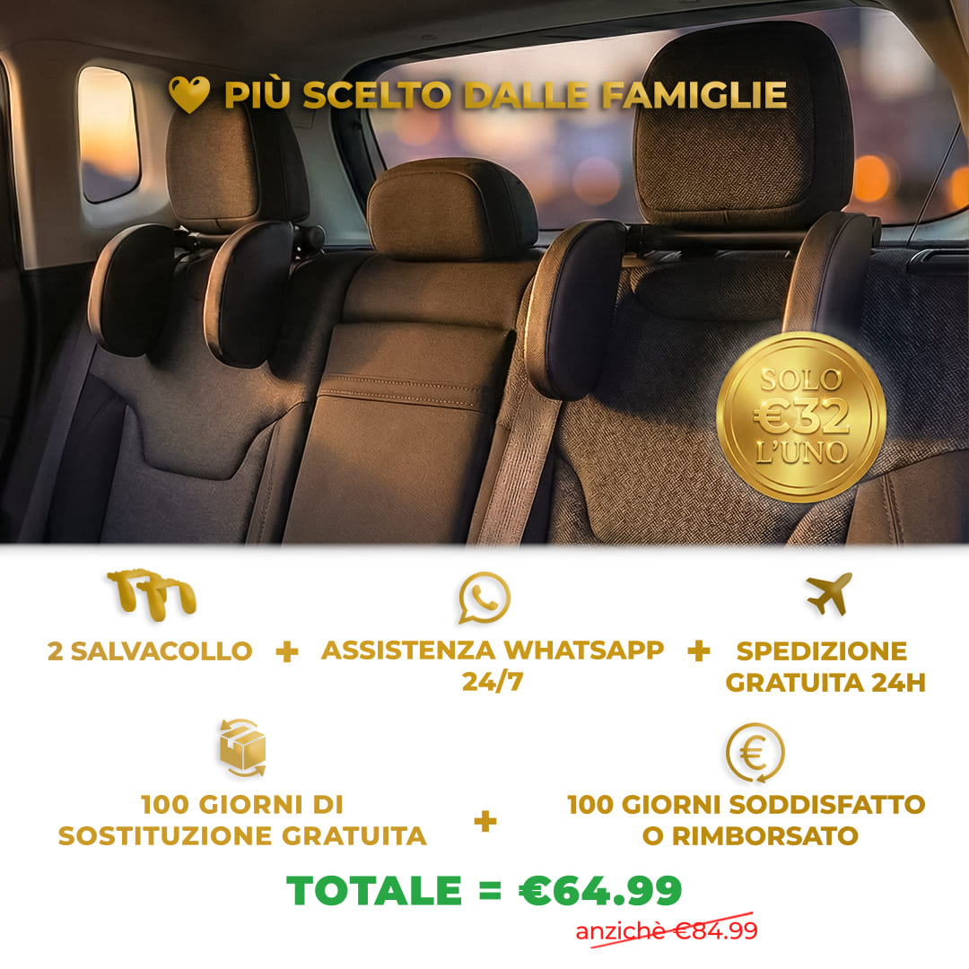 SalvaCollo Sogno PRO™ | Dormi Comodo in Auto, Senza Più Testa che Crolla!