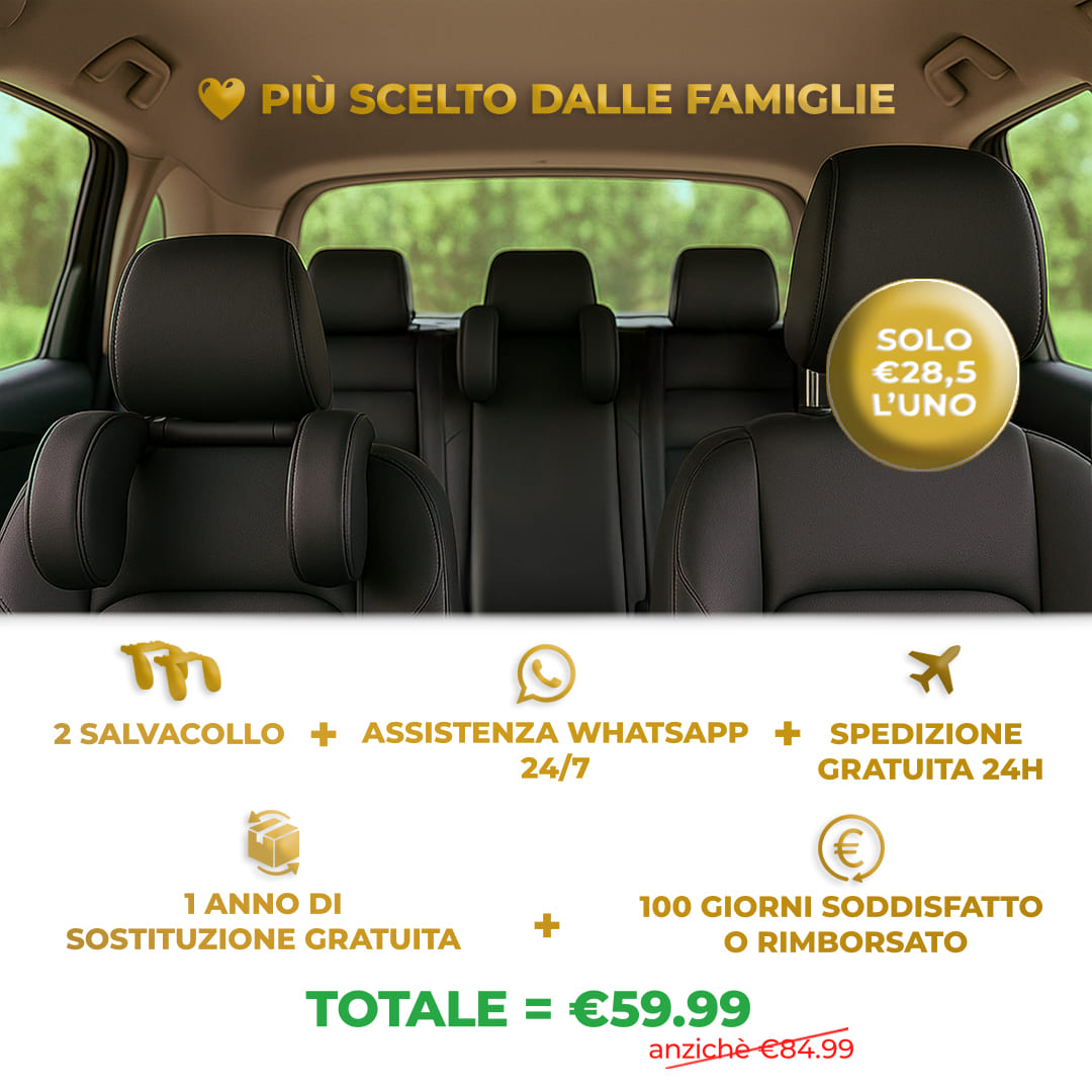 SalvaCollo Sogno PRO™ | Dormi Comodo in Auto, Senza Più Testa che Crolla!