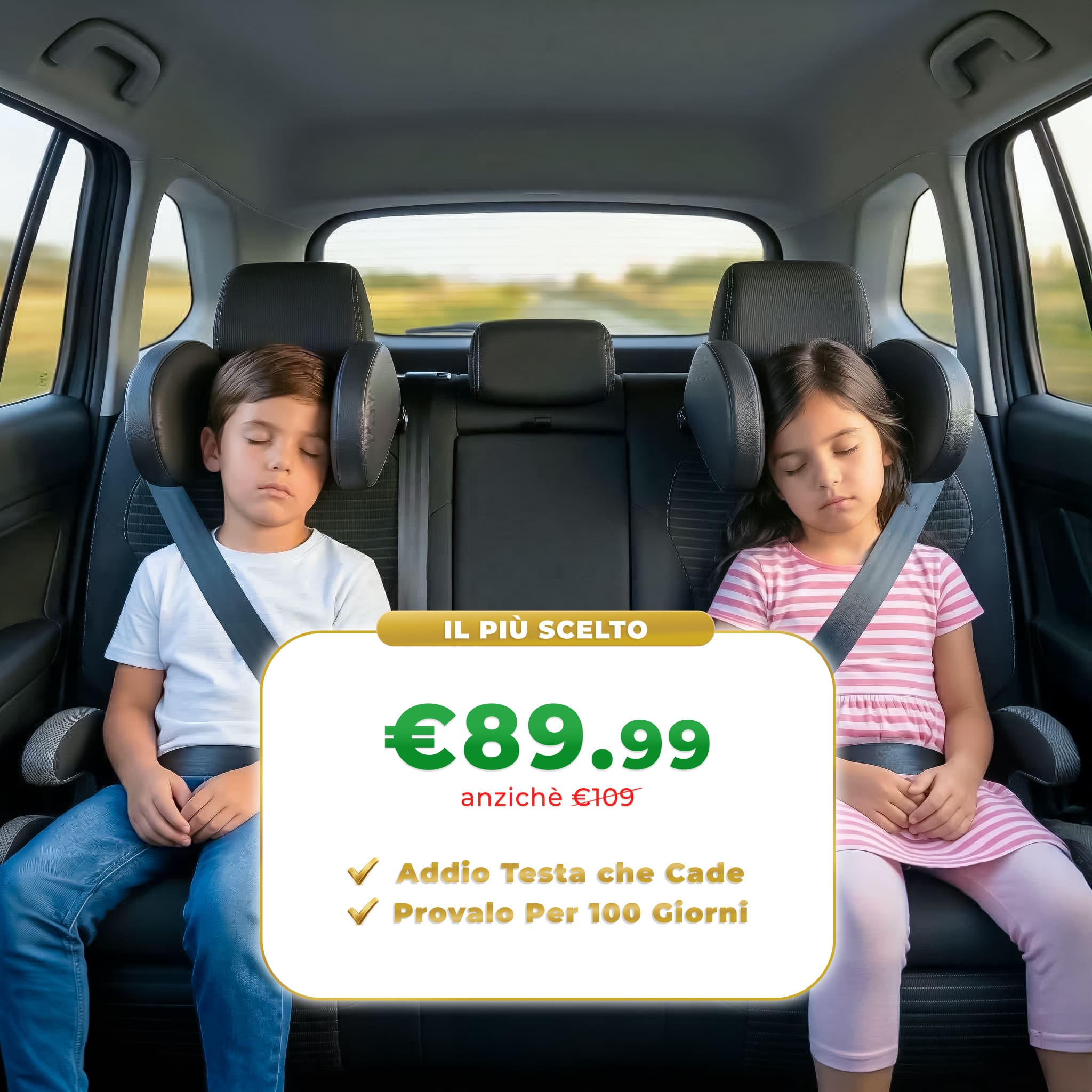 SalvaCollo Sogno PRO | Dormi Comodo in Auto, Senza Più Testa che Crolla!